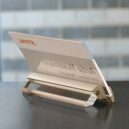 Tischaufsteller Rueckseite