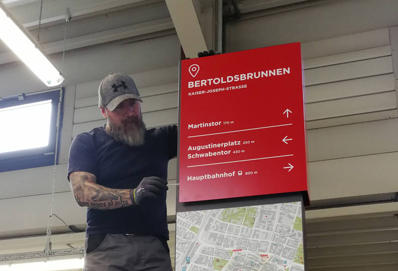 Stadtleitsystem Freiburg 21