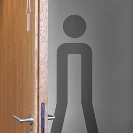 THU Ulm Innen Folienaufkleber Wc Damen