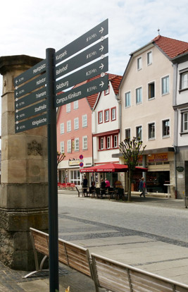 Sternwegweiser Fussgaengerzone