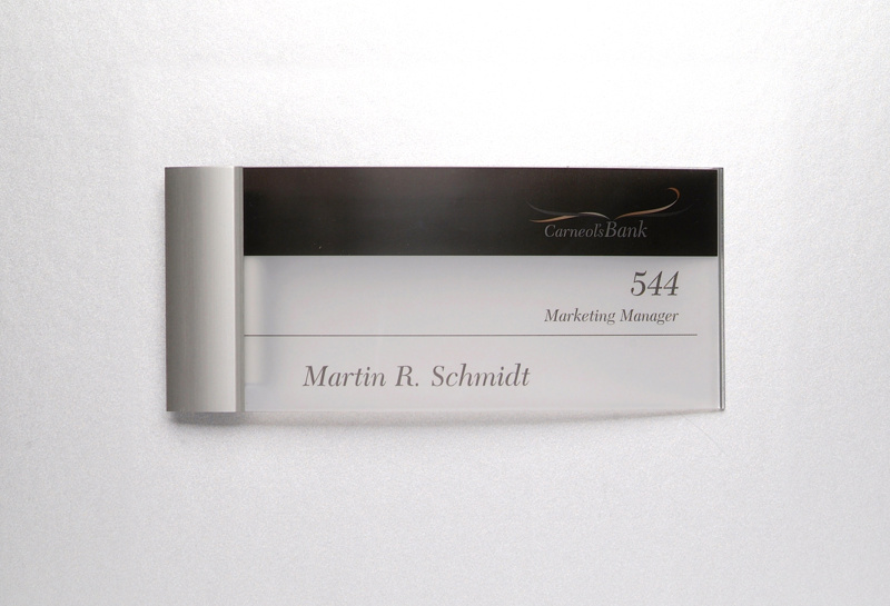 Türschild mit Faltfeder STF Slide 2