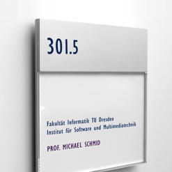 Türschild mit Kopfpaneel QTEAK