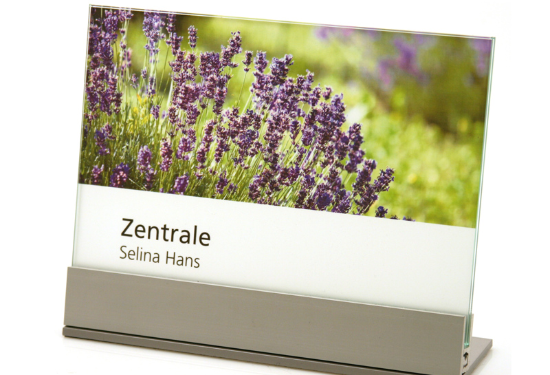 Tischaufsteller Glas TNVT Slide 2